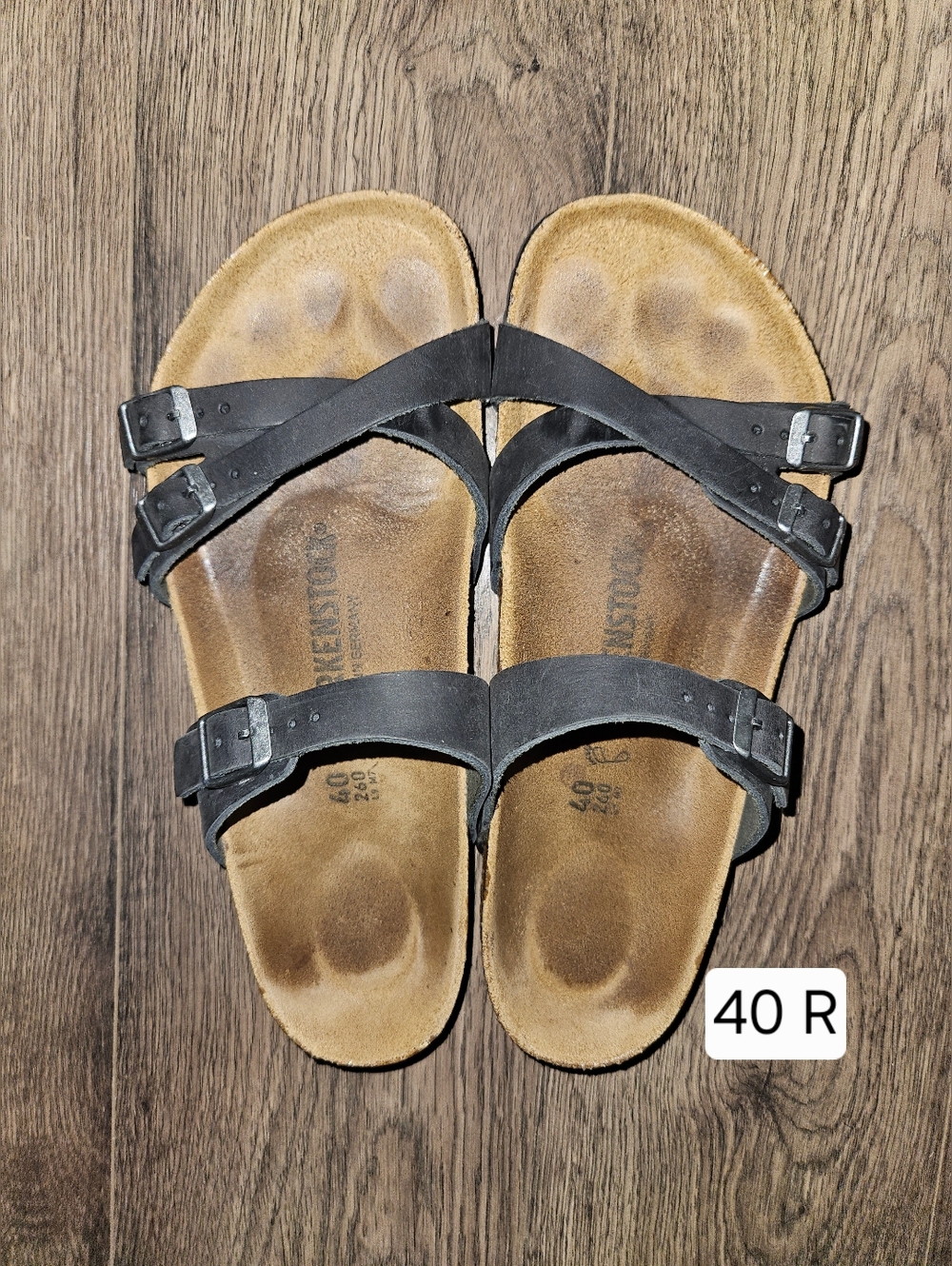Birkenstock Franca Black Leather 40 R
